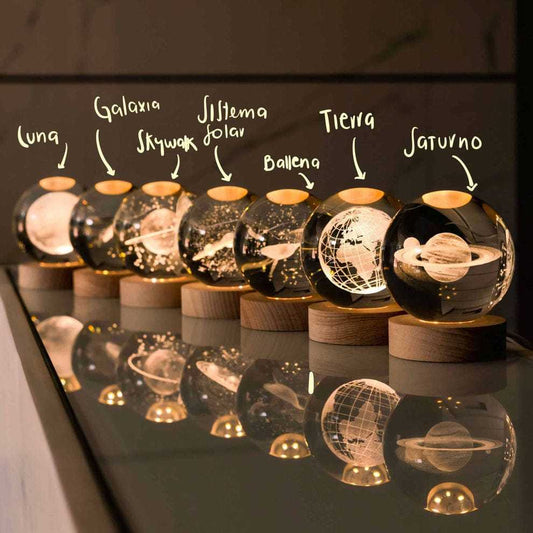 Esfera De Cristal Luz Led decorativa moderna