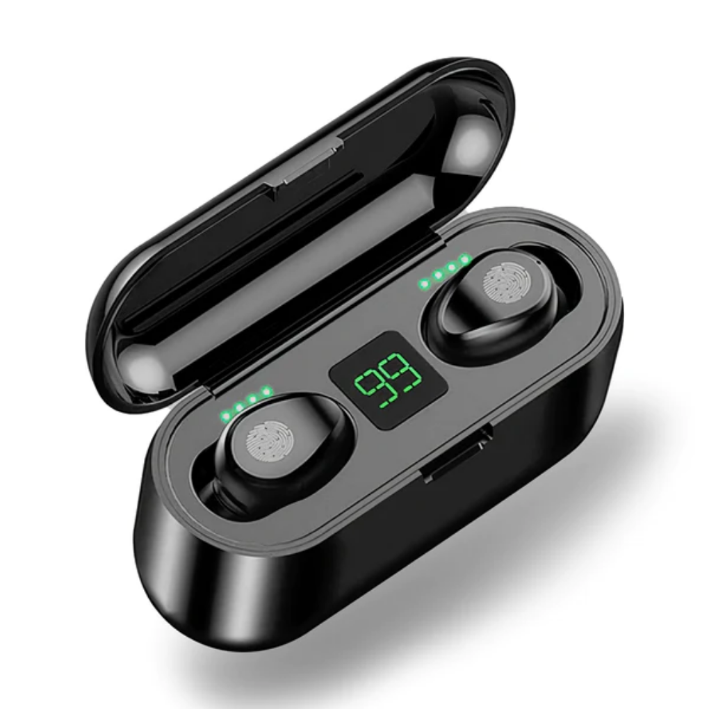 Audífono Inalámbricos F9 Con Power Bank Bluetooth