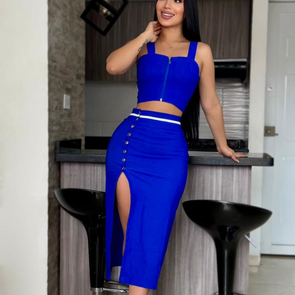 Conjunto Falda Y Blusa 2132 elegante