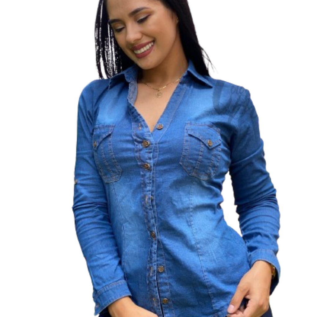 Blusa Para Dama En Jean H167 elegante